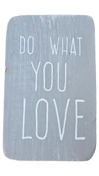 DEPOT Buchstaben Deko Schild "Do What You Love" Grau Holz Modern 1