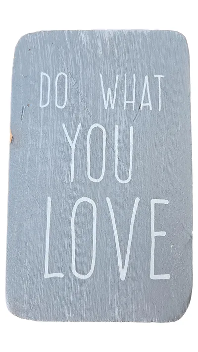 DEPOT Buchstaben Deko Schild "Do What You Love" Grau Holz Modern
