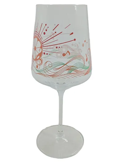 Ritzenhoff Weizenbierglas Glas Abstrakt Schriftzug Mehrfarbig 23cm