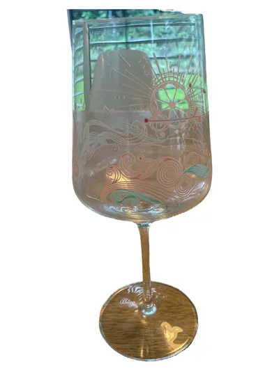 Ritzenhoff Weizenbierglas Glas Abstrakt Schriftzug Mehrfarbig 23cm