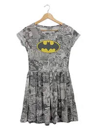 EMP Batman Kleid Damen Gr. S Comic Print DC Logo Grau Skaterkleid 4