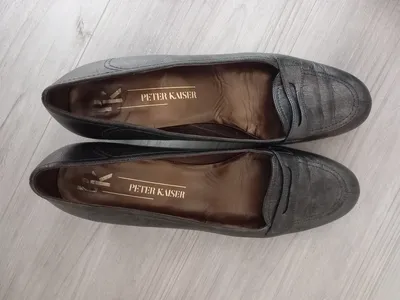Peter Kaiser Pumps Damen Schuhe Loafer Leder Grau Gr. 43 Business Klassisch