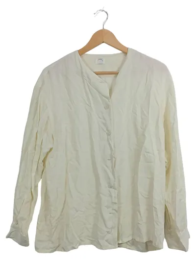 BOGNER Damen Bluse Shirt Beige Gr. 38;M Casual Langarm Viskose