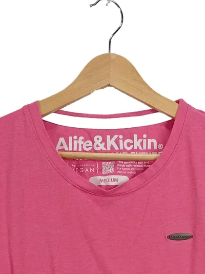 Alife & Kickin Damen Langarmshirt Baumwolle Pink Gr. 38 M Casual
