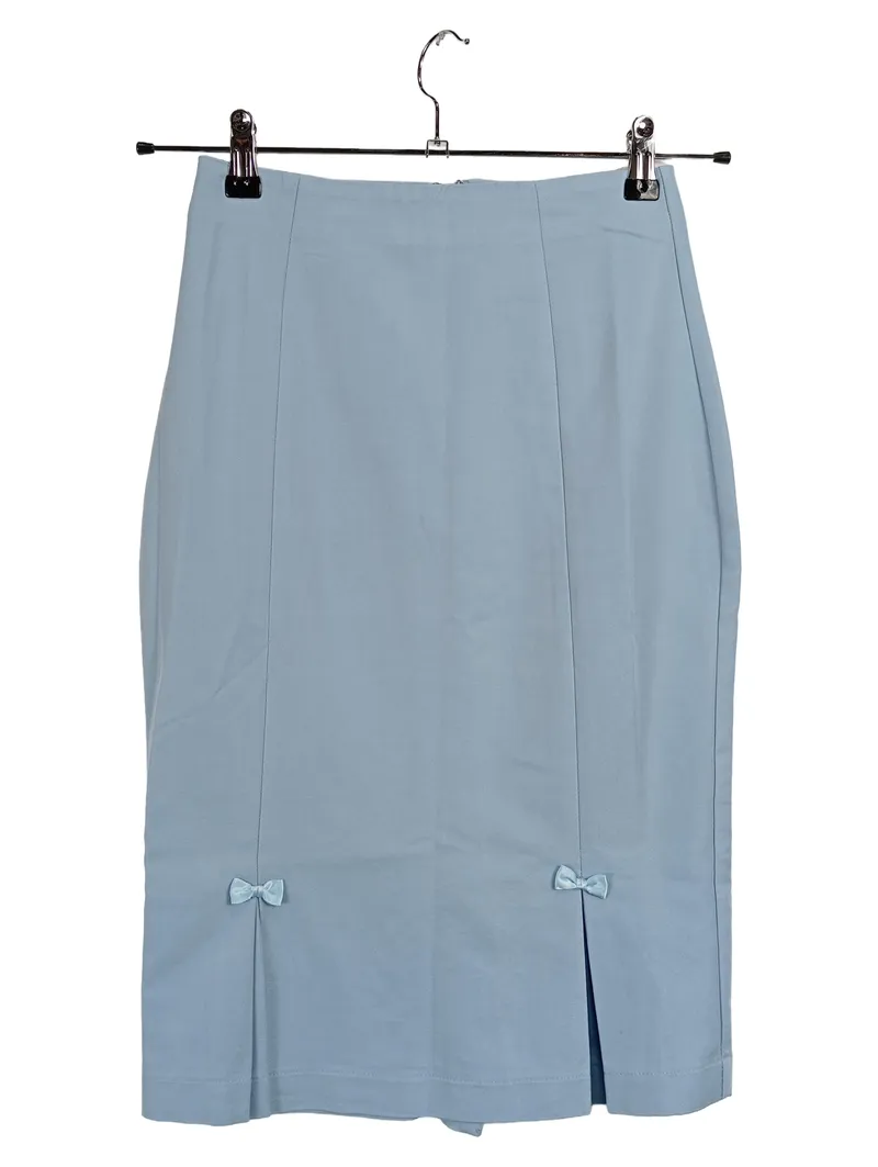 Dancing Days by Banned Bleistiftrock Damen XS Hellblau Retro Schleifen 1