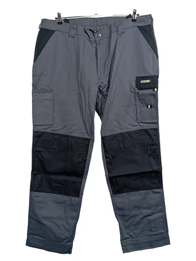 DASSY Arbeitshose Herren Gr. 62 Grau Schwarz Bundhose Workwear