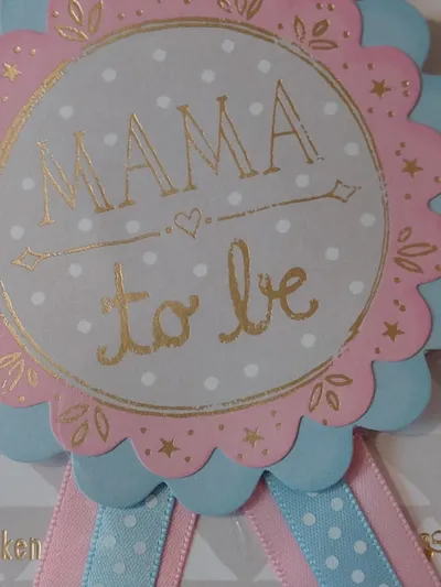 Die Spiegelburg Mama Anstecknadel Schleife Rosa Punkte Stoff 20 cm Party