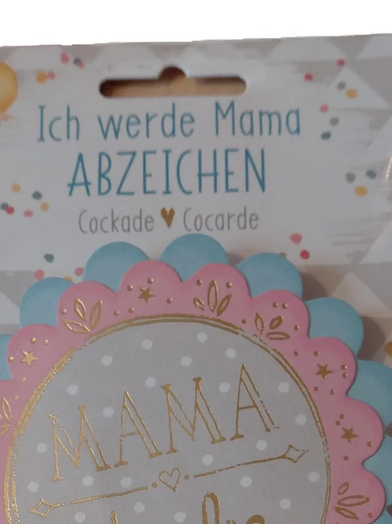 Die Spiegelburg Mama Anstecknadel Schleife Rosa Punkte Stoff 20 cm Party 3
