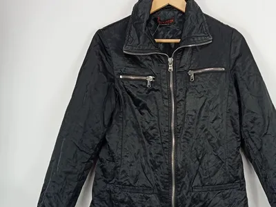 Prince Oliver Damen Steppjacke Gr. 42/XL Schwarz Baumwolle Casual