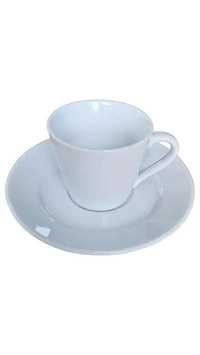 DEPOT Espressotasse Untertasse Lavie Porzellan Weiß 6cm 2tlg