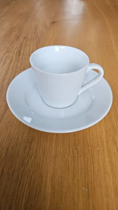 DEPOT Espressotasse Untertasse Lavie Porzellan Weiß 6cm 2tlg