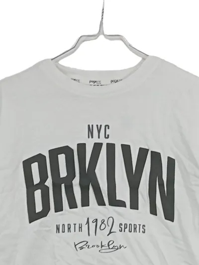 Pageone Active T-Shirt NYC BRKLYN Brooklyn Damen Gr. S Weiß Streetwear