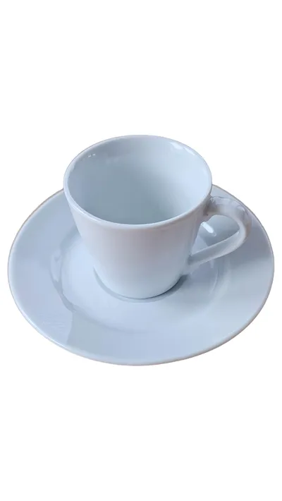 DEPOT Espressotasse Untertasse lavie Porzellan weiß Basic 6cm 2tlg