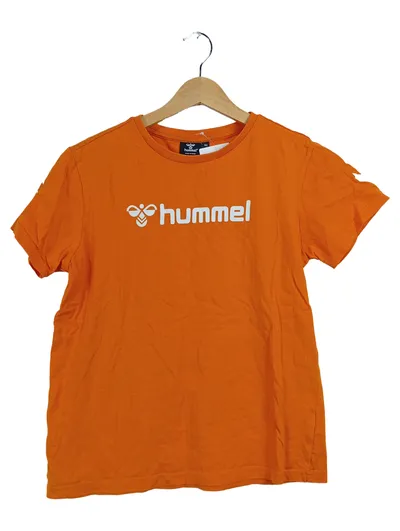 Hummel Sport T-Shirt Kinder Gr. 152 Orange Logo Baumwolle Kurzarm