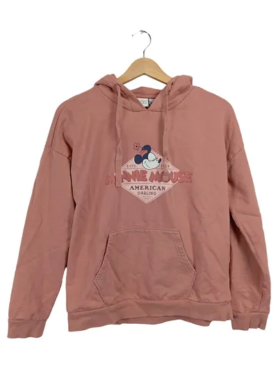 Disney Minnie Mouse Kapuzenpullover Damen Gr. 36/38 S Rosa Hoodie