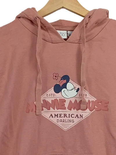 Disney Minnie Mouse Kapuzenpullover Damen Gr. 36/38 S Rosa Hoodie