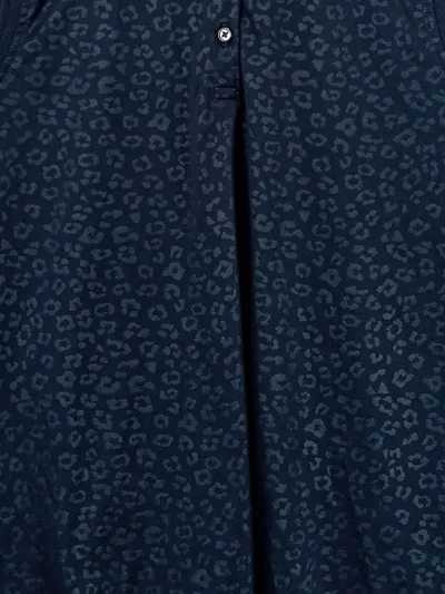 CRIVIT Damen Poloshirt ärmellos Leo-Muster Blau Gr. M 40/42