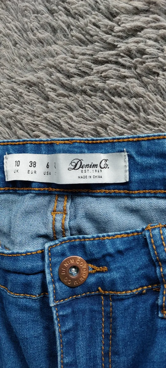 Denim Co Damen Jeans Slim Fit Blau Gr. 38 W29 Stretch Casual 4