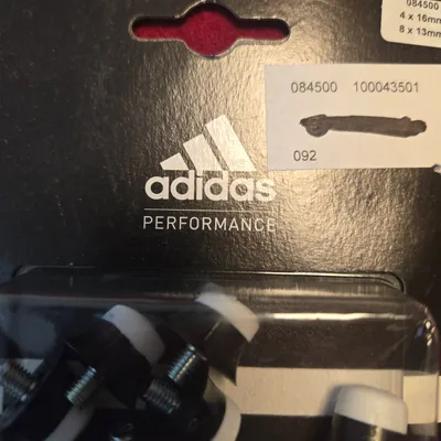 Adidas Ersatzstollen Fußballschuhe Spikes Kunststoff Metall Schwarz 12 Stk
