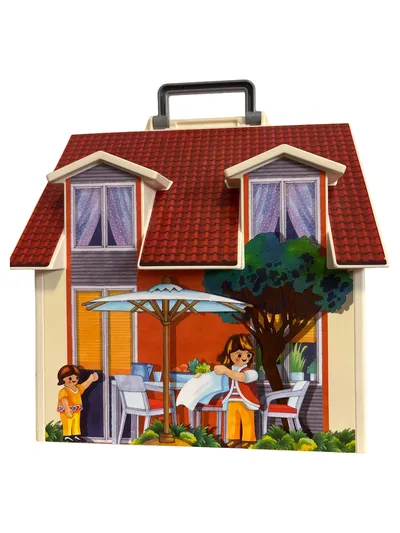 Playmobil Haus mit Tragetasche Puppenhaus Spielzeug Kunststoff 27cm