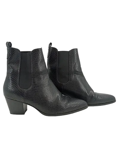 Claudie Pierlot Damen Chelsea Boots Stiefeletten Schwarz Gr. 40 Schlangenmuster