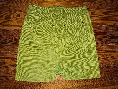 Tchibo Woman Cordrock Damen Gr. 38/M Grün Minirock Reißverschluss