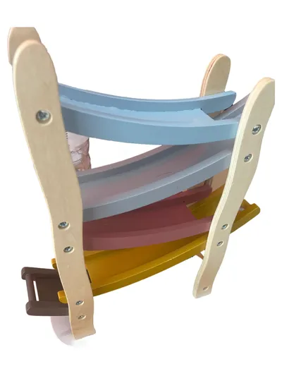 Kindsgut Holz Kugelbahn Murmelbahn Rennbahn Kinder ab 2 Jahre 33x24cm