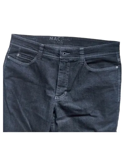MAC Jeans Damen Regular Fit Hose Gr. 44/W35 Dunkelgrau Denim