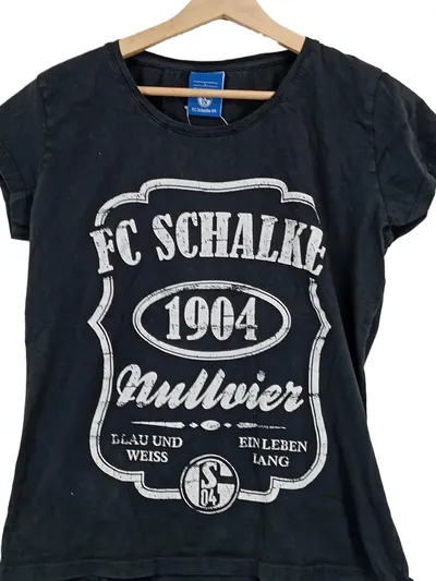 FC Schalke 04 Herren T-Shirt Schwarz Gr. 50/L Sportlich Fan Shirt