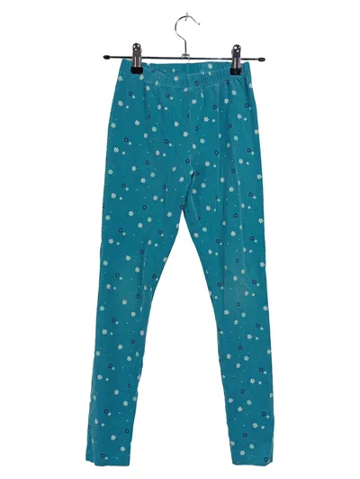 JAKO-O Mädchen Leggings Gr. 140/146 Türkis Blumen Baumwolle