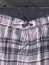 Etirel Herren Badeshorts Gr. L Kariert Grau Schwarz Badehose 4