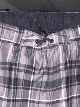 Etirel Herren Badeshorts Gr. L Kariert Grau Schwarz Badehose 4