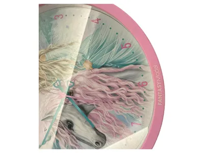 FANTASYMODEL Wanduhr Kinderzimmer Mädchen Pink Rund 26cm Kunststoff