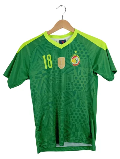 Fußball Trikot Senegal Nr. 18 Kinder Gr. 116 Grün WM 2022