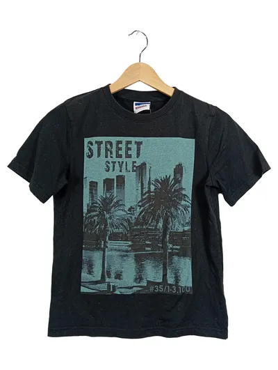 Yigga Jungen T-Shirt Street Style Palmen Print Gr. 134/140 Schwarz