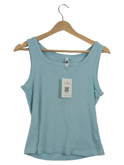 EVER.ME Damen Tanktop Shirt Basic Rippstrick Gr. 40/L Blau