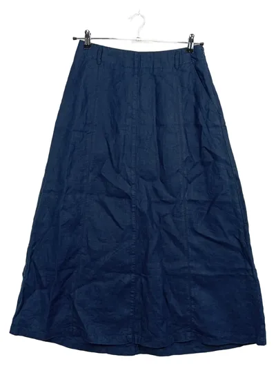 BRAX Damen A-Linienrock Leinen Blau Gr. 38 Maxirock Sommer