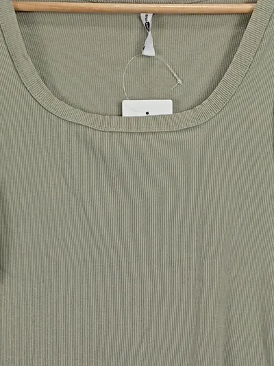 everme Damen Tanktop Top Gr. 40 L Oliv Basic Rippstrick