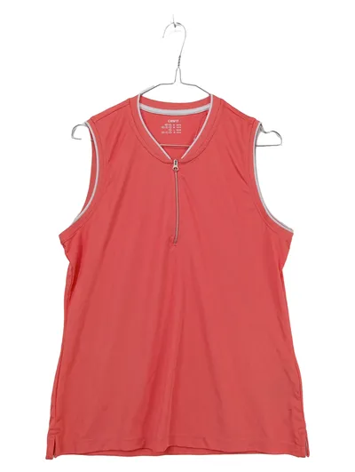 CRIVIT Damen Sport Shirt Ärmellos Reißverschluss Rosa Gr. M 40/42