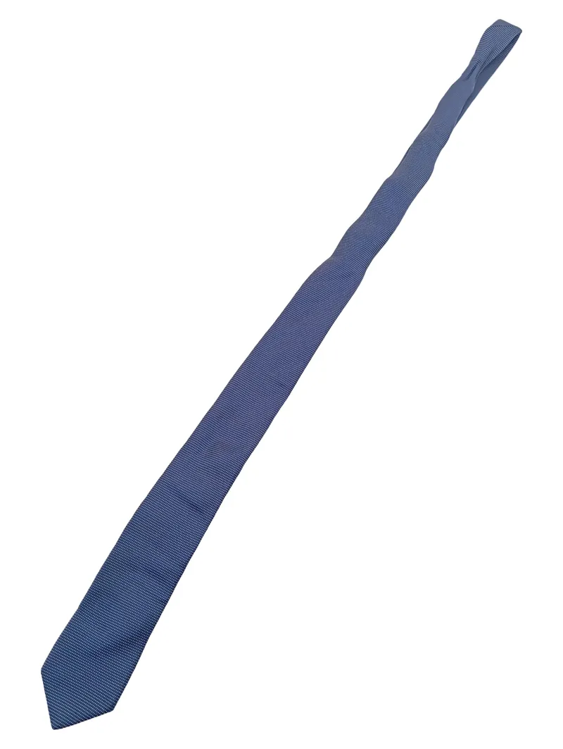 HUGO BOSS Krawatte Herren Seide Blau Business Made in Italy 153cm 1