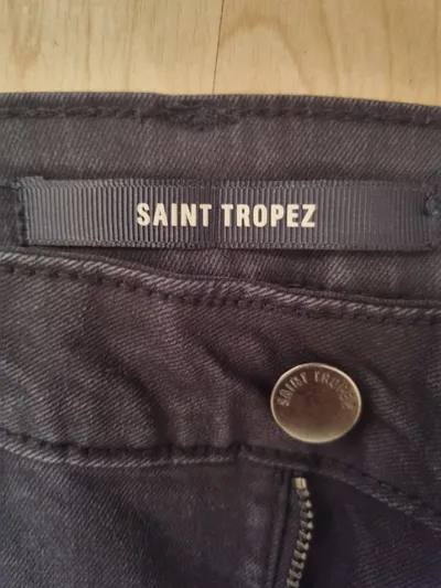 Saint Tropez Damen Jeans Slim Fit Hose Grau W31/40 L30 Baumwolle Stretch