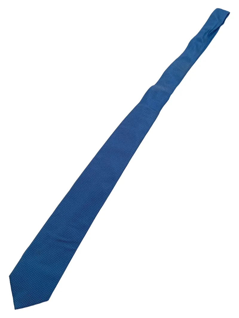 HUGO BOSS Herren Krawatte Blau Seide Business Made in Italy 146cm 1