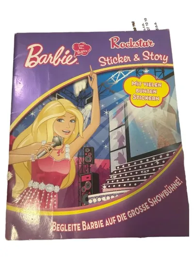 Barbie Rockstar Sticker & Story Buch mit bunten Stickern Showbühne