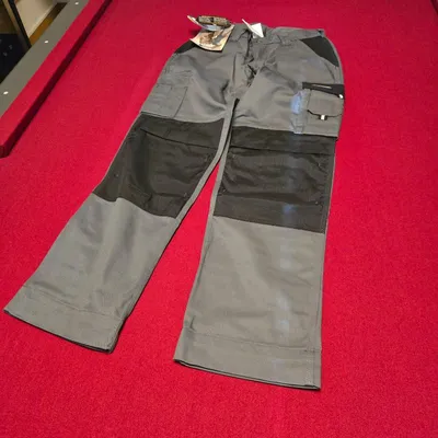 DASSY Boston Arbeitshose Herren Gr. 50 Grau Schwarz Bundhose Workwear