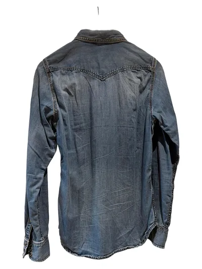 Diesel Herren Jeanshemd Western-Style Denim Hemd Gr. S Blau Baumwolle