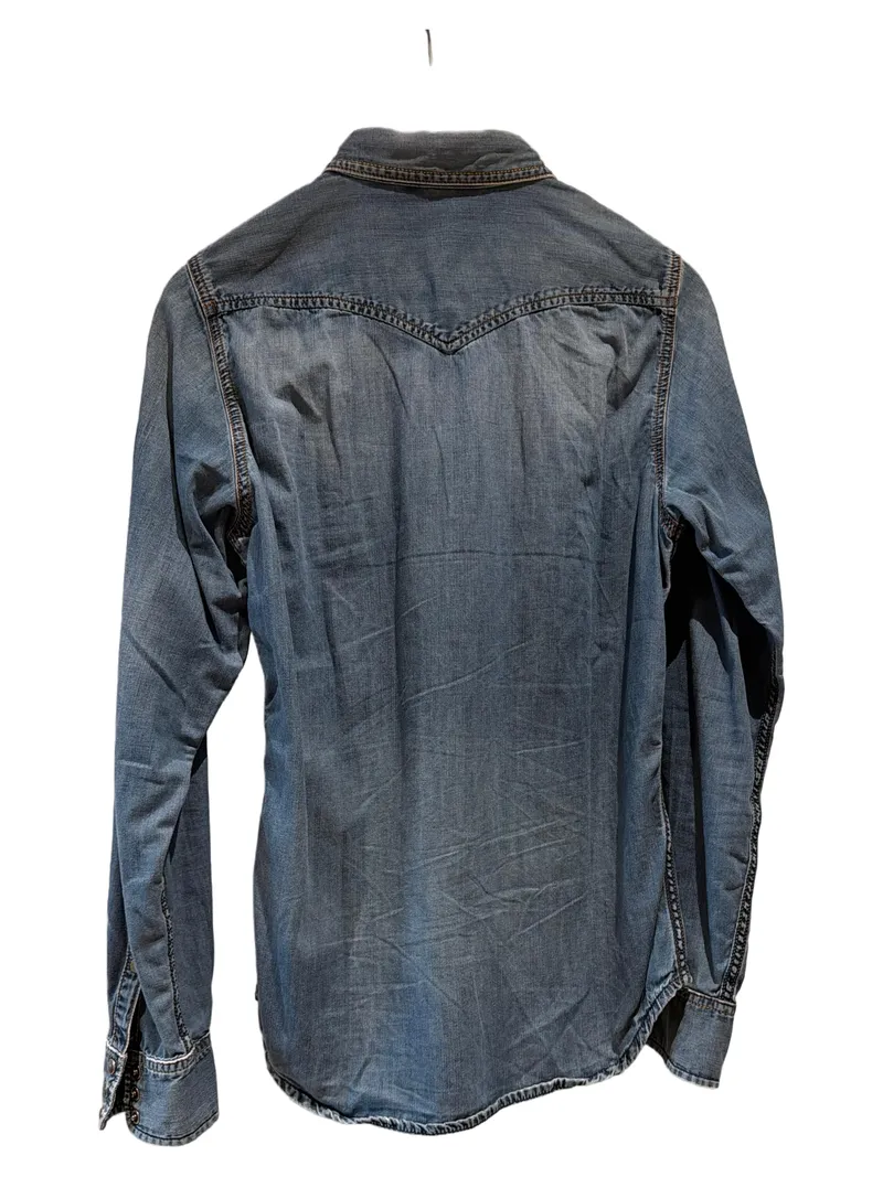 Diesel Herren Jeanshemd Western-Style Denim Hemd Gr. S Blau Baumwolle 2