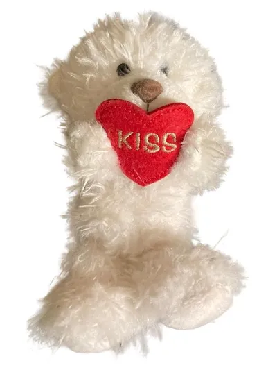 NICI Bär Kuscheltier Plüschtier weiß romantisch 18 cm