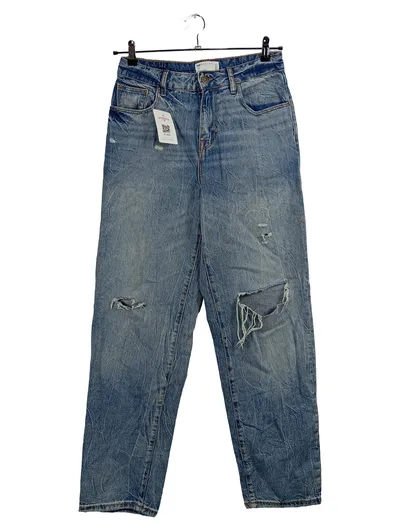 ASOS Design Destroyed Jeans Damen W30/L32 Blau Ripped High Waist