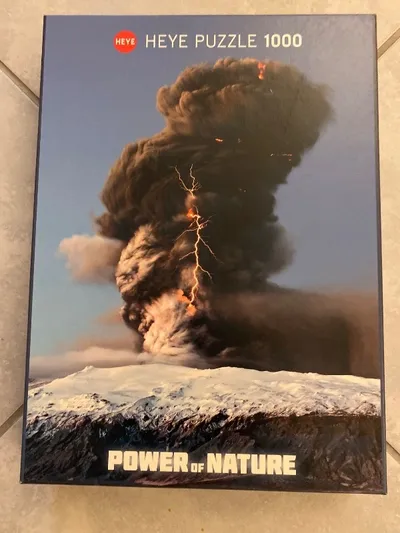 Heye Puzzle 1000 Teile Power of Nature Vulkanausbruch Blitz Naturgewalt