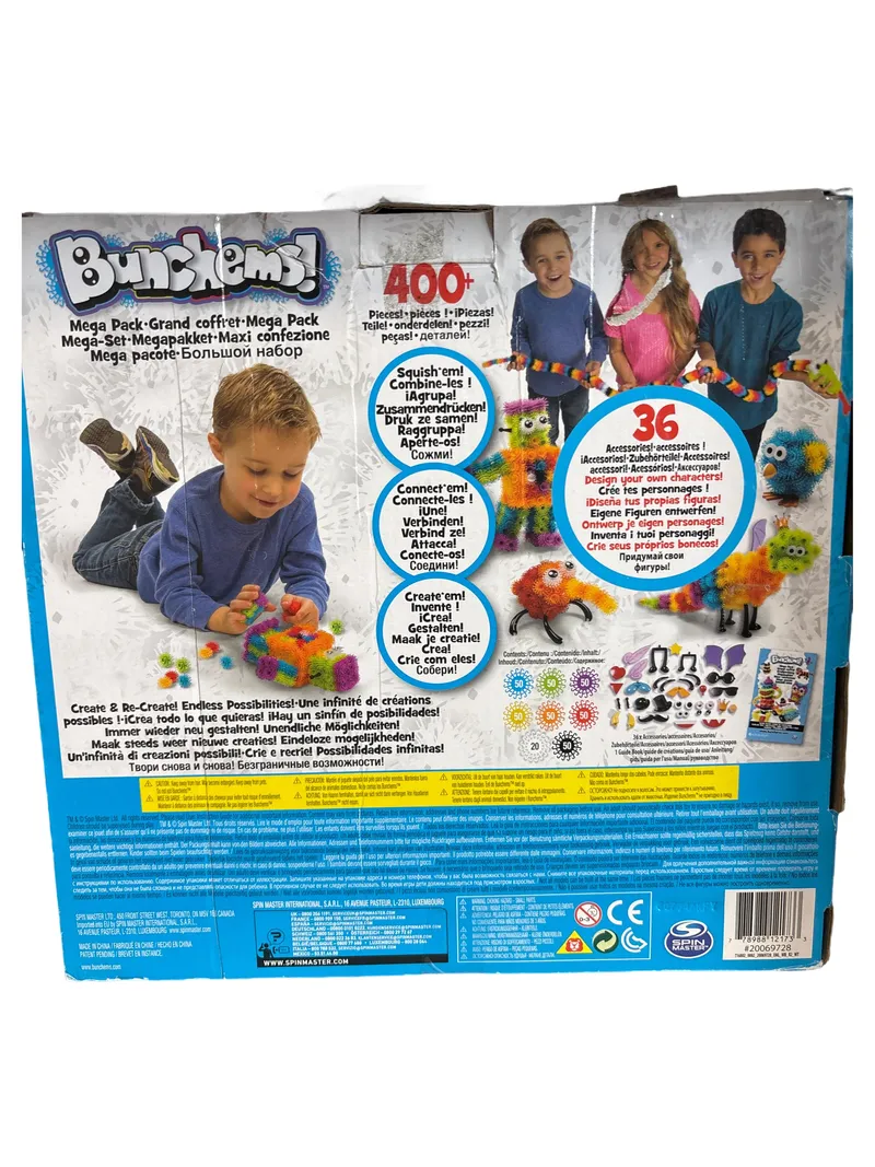 BUNCHEMS Mega Pack Bauspielzeug 400 Teile Set Mehrfarbig Kinder ab 4 J. 2